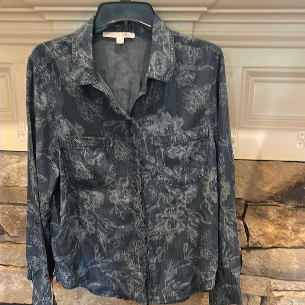 Floral Blue Blouse